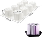 3D Small Cylinder Square Shape 8 Holes Non-stick Silicone Mold for DIY Pastry Jelly Cupcakes Mousse Ice Cream Chocolate Utensil (Cylinder Square I_11.88 X6.8 X1.76 inch)