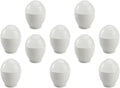 INOOMP 10pcs Microwave Oven Egg Cups White Steamed Egg Cooker Set for Home Kitchen Steamer Specialty Cookware