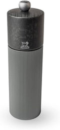 PEUGEOT-Line Pepper Mill - Classic Grind Adjustment -Aluminum and PEFC Certified Wood - Made in France- Carbon Color. 18 cm-7"