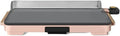 Electric Griddle 12x22 Inch with Backsplash, Nonstick Cooking Surface, Adjustable Temperature Control (Rose)