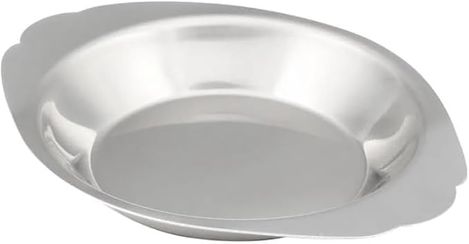 Soro Essentials- 6 oz. Stainless Steel Round Au Gratin Dish Set of 8- Serving Dish for Individual Serving Casseroles Lasagna and Cobblers Table Serving Dishes Casserole Dishes Individual Gratin Dishes
