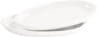 9.5 x 6 Inch Oval Au Gratin Baking Dishes, Set of 2, Porcelain Baking pan Oven Safe, Roasting Lasagna Pans, for Casserole Dish, Pie Plate, Baking, scalloped, potatoes, shepherds pie