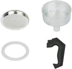 Espresso Coffee Moka Pot Replacement Parts Set Include Handle Funnel Filter Gasket Seal (3 Cup)