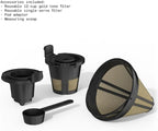 Beauti Multi Brew 12 Cup Programmable Drip & Single Serve Coffee Maker, Versatile Brewing (6oz, 8oz, 10oz, 12oz, 14oz), Pods or Ground, Over Ice option, Keep Warm mode (Hydragea)