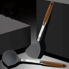 Food Grade Silicone Kitchenware Spatula Wooden Handle Set Kitchen Cooking Tools