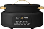 10-in-1 Electric Multi-Cooker, 6 Quart Programmable Cooking Pot with Digital Display, Nonstick Interior, One-Touch Controls, Multi-Function Kitchen Appliance (Black Sesame)