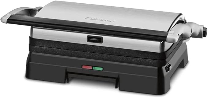 Cuisinart Griddler® Indoor Grill & Panini Press, Dishwasher-Safe Nonstick Cooking Plates, Stainless Steel, GR-11P1