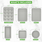 NutriChef 20-Piece Non-Stick Bakeware and Cookware Set - Utensils Including Pots and Baking Pans Made with Durable Aluminum, Tempered Glass Lids, Heat-Resistant Utensils, Easy-Clean Design (White)