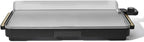 Electric Griddle 12x22 Inch with Backsplash, Nonstick Cooking Surface, Adjustable Temperature Control (Black Sesame)