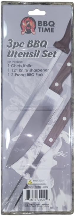 3 Piece Grilling Barbecue Tool Utensil Set.
