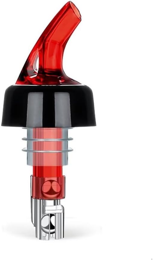 Measure Pourer Drinks Wine Cocktail Beverages Dispenser,Automatic Measured Bottle Pourer Spout,Quick Shot Spirit,Ideal Cocktail Home Bar Tools 1oz/30ml Red