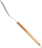 BBQ-AID Pro BBQ Metal Spatula - 17" Barbecue Spatula Stainless Steel with Serrated Knife Edge - Acacia Wood Handle - Heavy Duty Built to Last