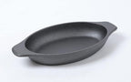 HAWOK Cast Iron Oval Mini Single Serving Bowls cooking/baking pans 6.5"LX4.7"W, 12oz, 6 Pcs