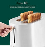 Café Express Finish 2-Slice Toaster | Extra-Wide Slots, Extra Lift for Waffles, Pastries, Texas Toast & More | 4 Pre-Set Functions, 8 Shade Options | Countertop Kitchen Essentials | Matte White