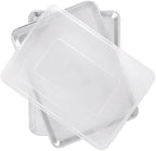 Nordic Ware Naturals Half Sheet Set - USA Made Aluminum Commercial Quality Sheet Pan for Baking or Roasting, Encapsulated Galvanized Steel Rim Prevents Warping, 2pk Half + Lid