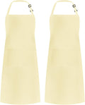 Syntus Apron for Men Women, Adjustable Cooking Kitchen Chef Aprons with 2 Pockets, Cotton/Polycotton/Polyester