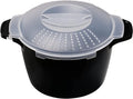 Pamperεd Chεf Large Micro Cookware 2 Quart, Pampered Bowls Chef, Microwave Steamer for Vegetables, Cooker for Microwave - BPA Free, Dishwasher Safe