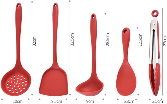 Kitchen Utensils Set Non-stick Kitchenware Cooking Tools Spoon Soup Ladle Spatula Shovel Accessories(D)