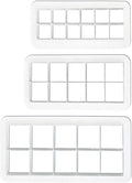 3Pcs White Square Cookie Cutter Set, Geometric Multicutter Square Cake Fondant, Cookie Biscuit Cutters Cake Decorating,Cookie Cutters Baking Tools and Accessories(3 Size）