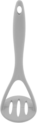 ABOOFAN Potato Masher, Silicone Manual Masher Nonstick Pumpkin Ricer Press Mashed Mud Crusher Kitchen Tools for Bean Root Vegetables Fruits Baby Food Avocado Garlic Grey