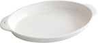 nora fleming Stoneware Oval Oven Baker - Large Round Tray for Casseroles, Lasagna, Appetizers, Side Dishes, and More - Perfect for Entertaining Guests - Pair with One of Our Hand-Painted Minis - White