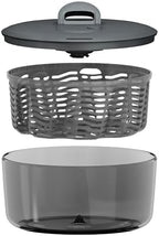 Zyliss Easy Spin Salad Spinner - Fruit & Veggie Dryer - Produce Spinner & Cleaner for Salad Prep - Dishwasher-Safe Kitchen Essential - Non-Slip Bowl with Pull Handle - Grey Easy Spin Large