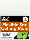 Handy Housewares 2 Piece 5.75" x 6.75" Flexible Transparent Plastic Bar Cutting Mat - Perfect for Slicing Limes and Cocktail Ingredients (1 Set (2 Boards))