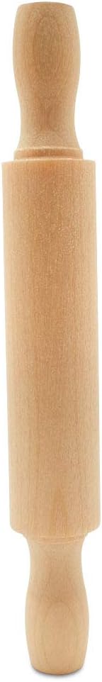 Wooden Mini Rolling Pin, 5 Inches Long, Pack of 6, Great for in The Kitchen and Crafting, Party Favors by Woodpeckers