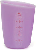 Unomor Diy Tool 250ml Silicone Milk Cup Measuring Cup Double Scale for Baking Mixing Food-grade Silicone Random