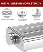 3IN1 Pasta Maker Attachment for All KitchenAid Mixers, Pasta Attachment Includes Pasta Sheet Roller, Spaghetti Cutter & Fettuccine Cutter, with Cleaning Brush