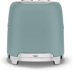 SMEG 2 Slice Toaster with 6 Presets and Defrost Function and Removable Crumb Tray (Jade)