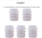 5Pcs White Bottle Stopper Silicone Mold, Crystal Epoxy Wine Stopper, Reusable Beverage Stoppers, Cork Cover, Bar and Wine Tools, Pourers