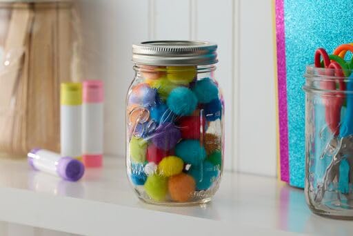Ball Regular Mouth Glass Mason Jars with Lids and Bands, Used for Canning (Pint, 16 Ounce (Pack of 4))