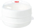 Microwave Vegetable Steamer, Microwave Steamer for Vegetables, Microwave Heating Bowl, Micro Cookware for Cooking (2 - Layer)