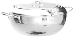 Kerilyn Deep Fryer Pot, 9.4 Inch/3.4 L Janpanese Style Tempura Frying Pot with Lid, 304 Stainless Steel with Temperature Control and Oil Drip Drainer Rack, for Kitchen French Fries, Chicken etc