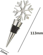3 PCS Snowflake Design Wine Bottle Stopper Alloy Beverage Bottle Stopper Bar Wine Tool