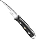 Shrimp Line Cutter and Peeling Knife with Wood Handle, Seafood Cleaning Tool for Shrimp Deveining and Fish Fillet Preparation, Kitchen Specialty Gadget for Home Cooking