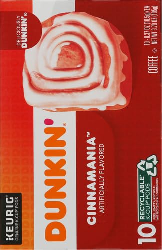 Dunkin' Bakery Series Cinnamon Coffee Roll Flavored Coffee, 10 Keurig K-Cup Pods