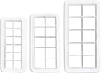 3Pcs White Square Cookie Cutter Set, Geometric Multicutter Cake Fondant Cutter, Square Biscuit Cutters, Easy to Store, Cookie Cutter Baking Tools Baking Tools and Accessories(3 Size)