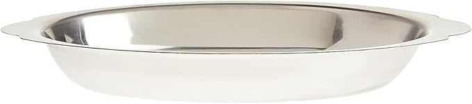 Soro Essentials- 8 oz. Stainless Steel Oval Au Gratin Dish Set of 2- Serving Dish for Individual Serving Casseroles Lasagna & Cobblers Table Serving Dishes Casserole Dishes Individual Gratin Dishes