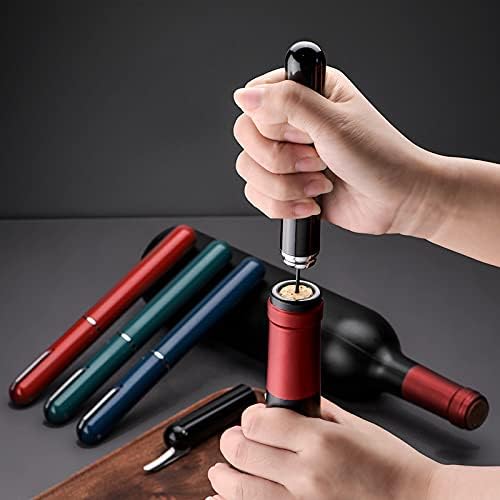IPEROT Wine Bottle Opener, IPEROT Air Pressure Wine Corkscrew With Cutting Wine Bottle Foil Knife, Effortlessly Open Wine Bottles Without Damaging Corks, Easy-to-Use(Black)