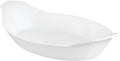 HIC Kitchen HIC Kitchen Oval Au Gratin Baking Dish Set, Fine White Porcelain, 10-Inch, Set of 4 Au Gratin Baking Dish Set, Fine White Porcelain, 10-Inch, Set of 4