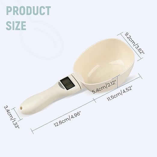 Digital Measuring Spoon, Electronic Measuring Spoon with LCD Screen, 800g / 0.1g High Precision Food Measuring Scoop Scale with Measuring Spoons for Food, Coffee,Spices, Dog Cat Food (2pcs)