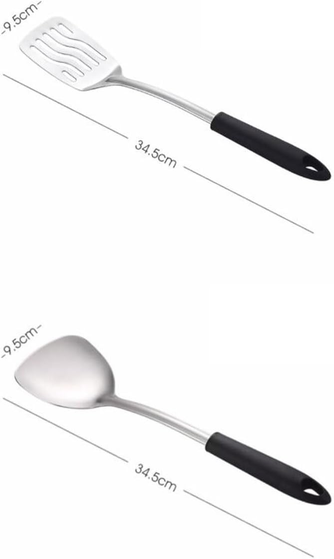 Kitchen Utensils Set，Cooking Utensils 4 Pieces Sets Spoons for Cooking Spatulas Stainless Steel Cooking Utensils Spatulas Spoons Kitchen Tools Gadgets(Blue)