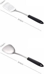 Kitchen Utensils Set，Cooking Utensils 4 Pieces Sets Spoons for Cooking Spatulas Stainless Steel Cooking Utensils Spatulas Spoons Kitchen Tools Gadgets(Blue)