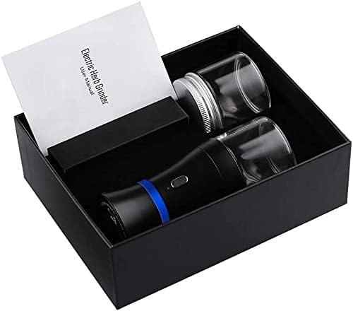 Spacenight Electric Grinder, USB-Rechargeable, Dual 1.7oz Glass Jars, Compact Design for Dry Ingredients