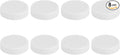 Vaincre White Mason Jar Lids - 8PCS Plastic Mason Lids Regular Mouth, Leak Proof Canning Covers with Silicone Rings for Ball, Kerr and More, Reusable Can Tops Caps Covers for Jars Accessories