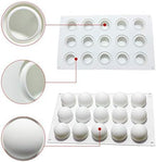 OCPO Kitchen Truffle Silicone Mold for Baking Mousse Cake French Dessert Pastry Chocolate Pudding Cupcake, Non-Stick & Easy Release, Truffle Ball Shape (15-Cavity)