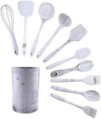Silicone kitchenware Cookware Cooking Tools Shovel Spoon kitchen utensils sets dishes accessories gadgets Set(With Rice Spoon)