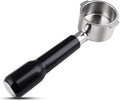 51mm Bottomless Portafilter 2 Ears for Delonghi ECP3420/BCO430/EC260 | Stainless Steel Filter Basket and ABS Handle